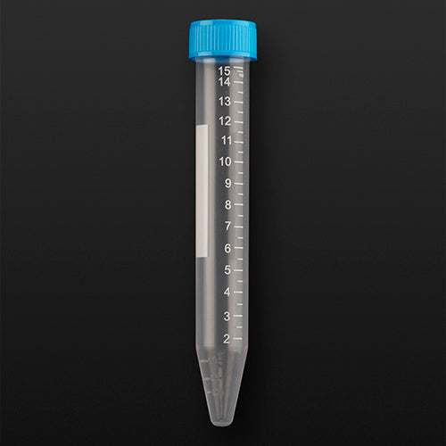 Probówka PP 15ml (17x120mm) stożkowodenna, skalowana, z niebieską nakrętką (50szt)