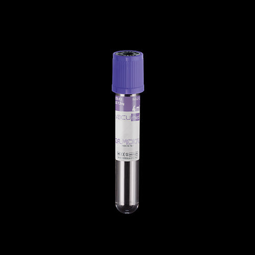 Vacumed® probówka z EDTA3K na 4,0ml krwi do morfologii 13x75mm jałowa, korek fioletowy (100szt)