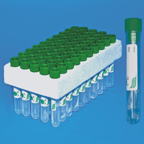 Probówki do koagulologii na 1,8ml krwi z zielonym korkiem z etykietą (50szt)