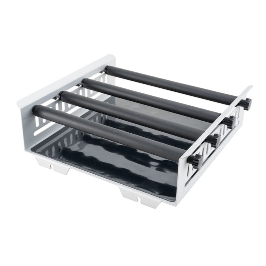 Uniwersalna platforma z 4 prętami. Wymiar: 32x32cm; Pojemność kolby: 25ml x 21 szt; 50ml x 15 szt; 100ml x 12 szt; 250ml x 6 szt; 500 x 4 szt.