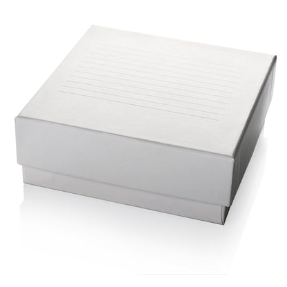 Pudełko kartonowe 134x134x51mm na 100szt probówek 2/5ml do głębokiego zamrażania, białe