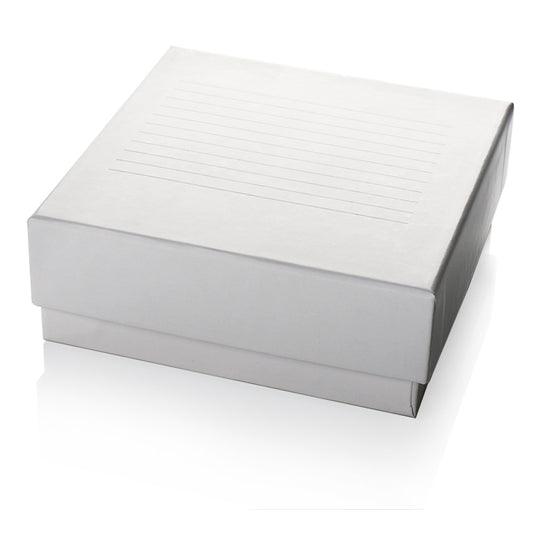 Pudełko kartonowe 134x134x51mm na 100szt probówek 2/5ml do głębokiego zamrażania, białe