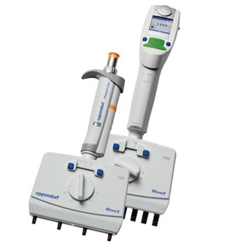 Pipeta Research® plus Move It®, 4-kanałowa, Odstępy pomiędzy stożkami 9mm, zmienna, zawiera epT.I.P.S.® Box 2.0, 30 – 300 µL, pomarańczowy 3125000150