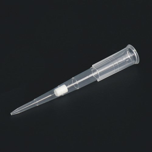 Końcówki z filtrem do pipet automatycznych bezbarwne 1 - 20µl ze znacznikiem 10µl wolne od DNaz, RNaz i pyrogenów 96szt w statywie, jałowe (1opk = 10 statywów po 96 końcówek)