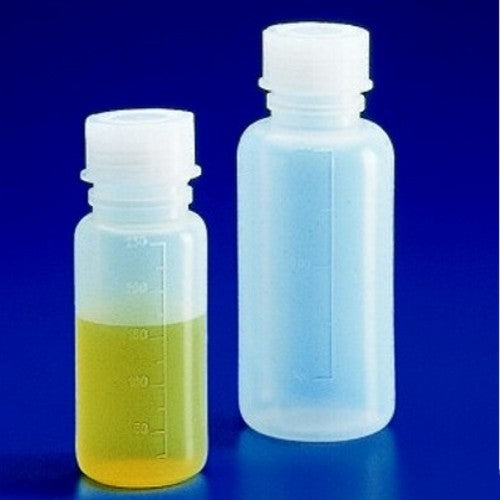 Butla z polietylenu z szeroką szyją z nakrętką z podziałką 50ml