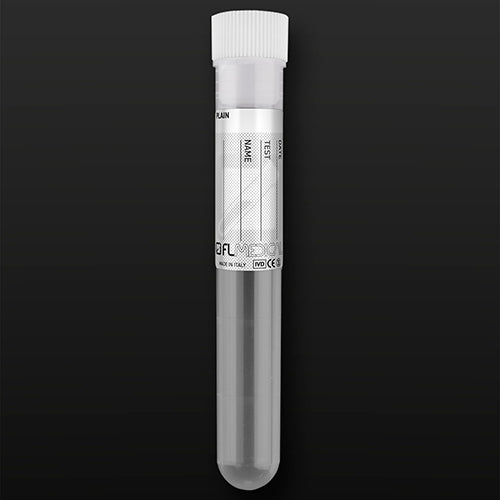 Probówka PP 10 ml (16x100mm) okrągłodenna ze znacznikami, z białym korkiem i etykietą (800szt)