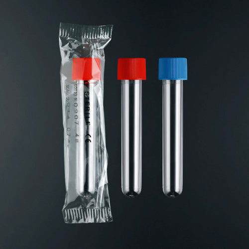 Probówka PS 10ml (16x100mm) okrągłodenna z niebieską nakrętką (100szt)