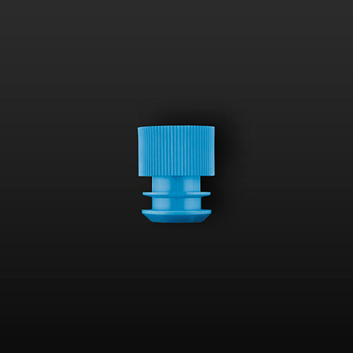Korek polietylenowy karbowany jasnoniebieski do probówek 16mm  (500szt)