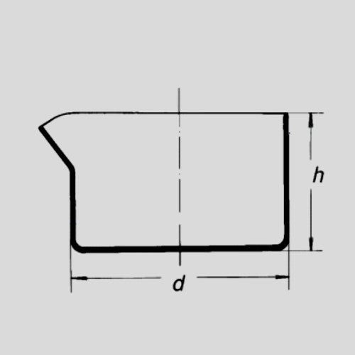 Krystalizator szklany z wylewem 40 ml  SIMAX śred.60 mm x 35 mm