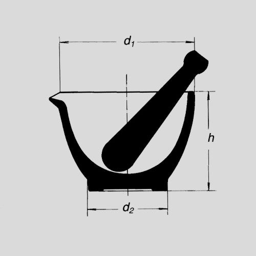Moździerz szklany szorstki z tłuczkiem śr. 200mm  SIMAX