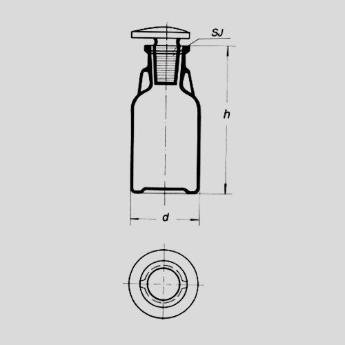 Kroplomierz szklany ze szkła białego 50 ml
