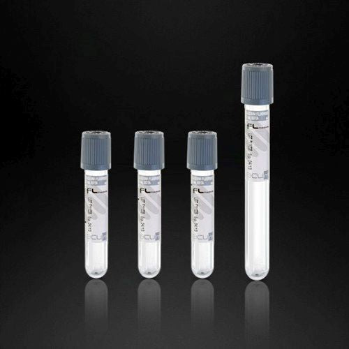 Vacumed® probówka z KF+ EDTA3K na 2,0ml krwi do oznaczania poziomu cukru 13x75mm jałowa, korek szary (100szt)