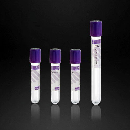 Vacumed® probówka z EDTA3K na 2,0ml krwi do morfologii 13x75mm jałowa, korek fioletowy (100szt)