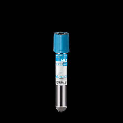 Vacumed® probówka z cytrynianem sodu na 1,8ml krwi do koagulologii 13x75mm jałowa, korek jasnoniebieski (100szt)