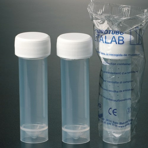 Pojemnik polipropylenowy 30ml uniwersalny 25x90mm z nakrętką, niejałowy (100szt)