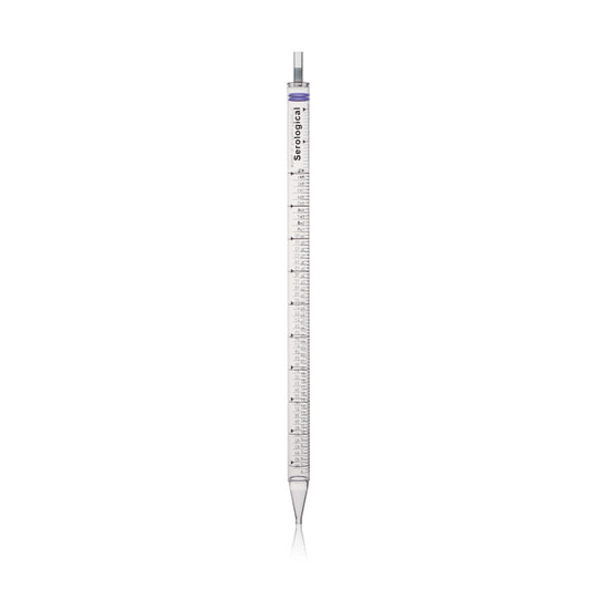 Pipeta serologiczna wielomiarowa z polistyrenu 50ml z podziałem 0,5ml jałowa, indywidualnie pakowana - purpurowy kod (25szt)