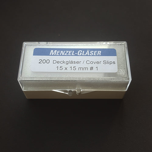 Szkiełko mikroskopowe nakrywkowe 15x15mm MENZEL (200szt)