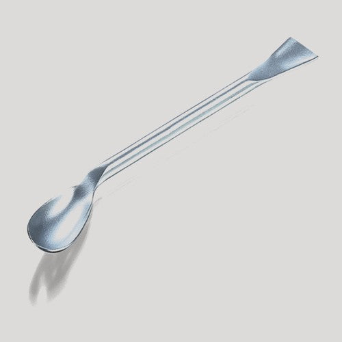 Szpatułko - łyżka metalowa 250mm  z łyżką odgiętą