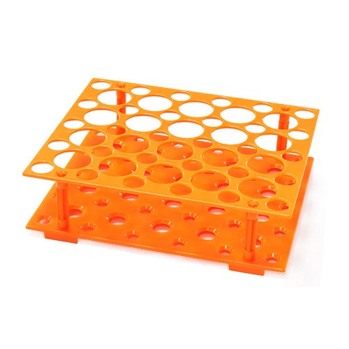 Statyw podwójny na 30 probówek 15ml i 20 probówek 50ml plastikowy pomarańczowy