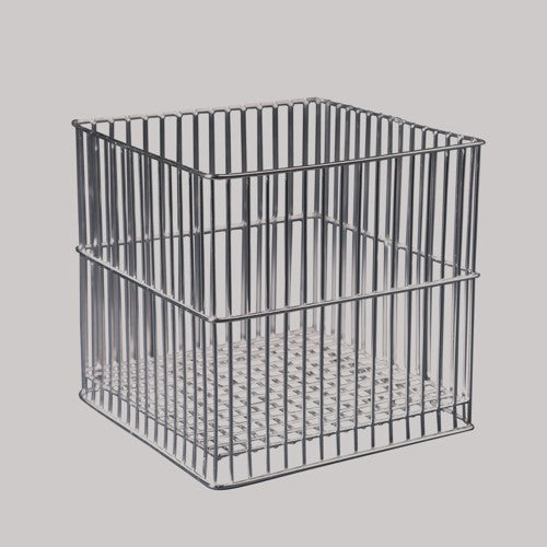 Koszyk druciany prostopadłościenny o wymiarach podstawy 150x150mm