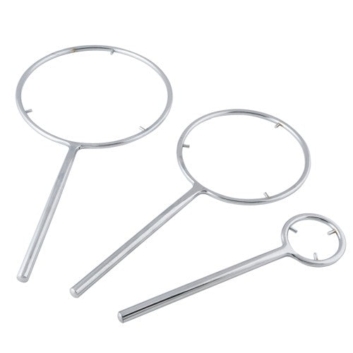 Pierścień do kolb 30mm statywu laboratoryjnego, metalowy, chromowany