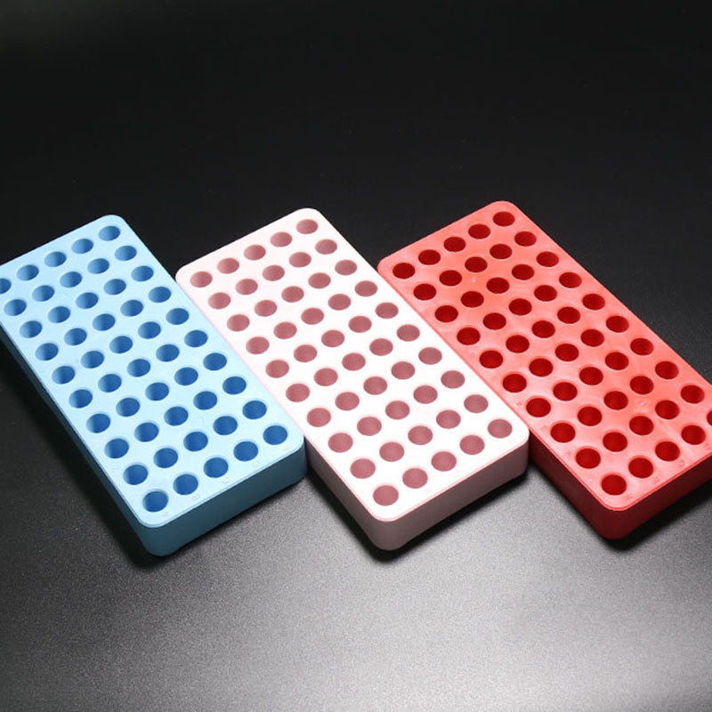 Statyw 208x93x25mm na probówki kriogeniczne czerwony