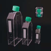 Butelki z zielonymi nakrętkami z powierzchnią hydrofobową do hodowli komórkowej SARSTEDT