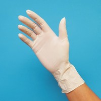 Rękawice jednorazowe lateksowe pudrowane